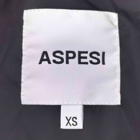 アスペジ ASPESI ノーカラー ジップアップ ナイロンジャケット レディース XS