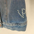 VOYAGE PASSION Y2K 短丈 ラインストーン レース デニムジャケット レディース US:8
