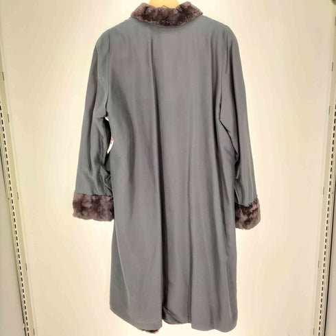 ALTIMA 裏地 リアルファー リバーシブル シルク ロング コート レディース FREE