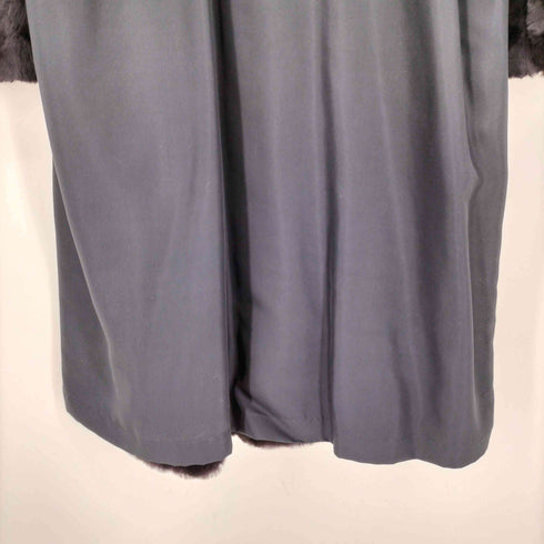 ALTIMA 裏地 リアルファー リバーシブル シルク ロング コート レディース FREE