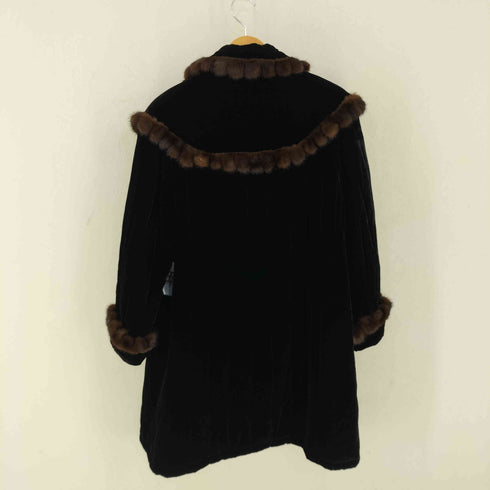 シルク混 ベロアファーコート elegance レディース