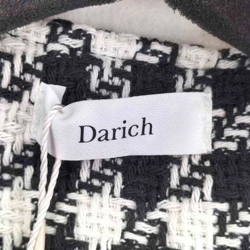 ダーリッチ Darich ノーカラーチェックツイードジャケット セットアップ レディース FREE