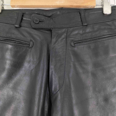 SHIM SHIN HOSOKAWA レザーストレートパンツ メンズ JPN:S