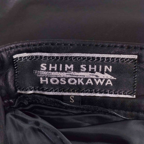 SHIM SHIN HOSOKAWA レザーストレートパンツ メンズ JPN:S