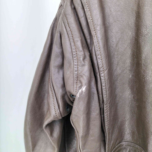 ユーエスネイビー U.S.NAVY 70-80s USNパンチング G-1 Scovillジップ Flight Jacket レザー フライトジャケット メンズ