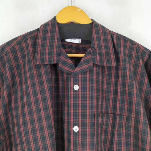 ユアン YUAN 日本製 ロングスリーブコットンチェックシャツ メンズ S/M