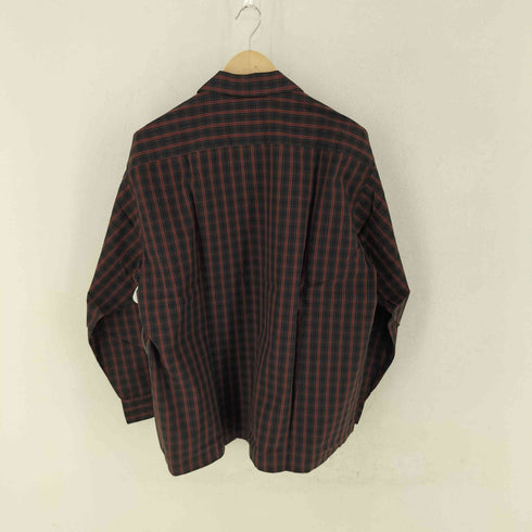 ユアン YUAN 日本製 ロングスリーブコットンチェックシャツ メンズ S/M