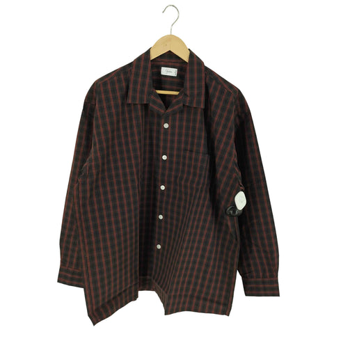 ユアン YUAN 日本製 ロングスリーブコットンチェックシャツ メンズ S/M