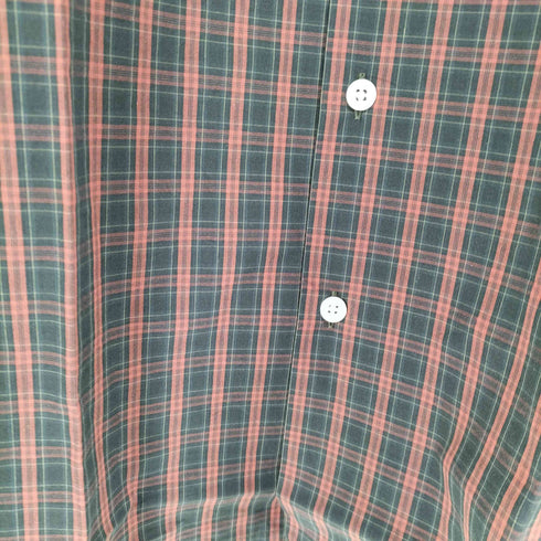 ユアン YUAN 日本製 ロングスリーブコットンチェックシャツ メンズ S/M