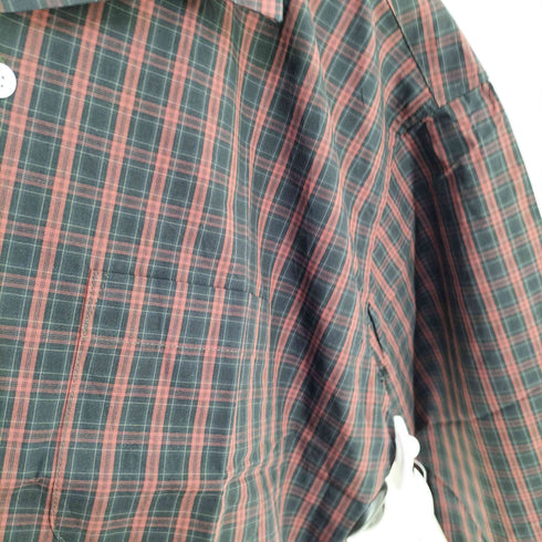 ユアン YUAN 日本製 ロングスリーブコットンチェックシャツ メンズ S/M
