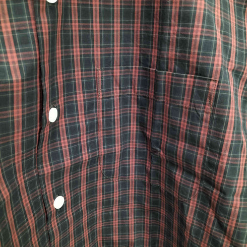 ユアン YUAN 日本製 ロングスリーブコットンチェックシャツ メンズ S/M