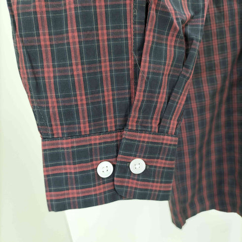 ユアン YUAN 日本製 ロングスリーブコットンチェックシャツ メンズ S/M