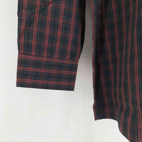 ユアン YUAN 日本製 ロングスリーブコットンチェックシャツ メンズ S/M