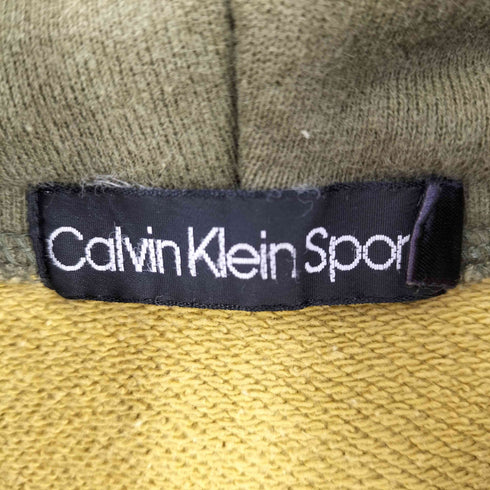カルバンクライン CALVIN KLEIN SPORT フロントプリントプルオーバーパーカー メンズ L