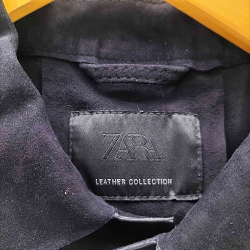 ザラ ZARA SUEDE LEATHER OVERSHIRT スウェード レザー オーバー シャツ ジャケット メンズ import:S