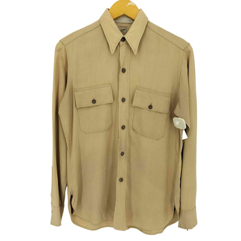 ARMY OF FICERS SHIRT エポレットレス ダブルフラップポケット 長袖 オフィサー シャツ メンズ 14 1/2 3