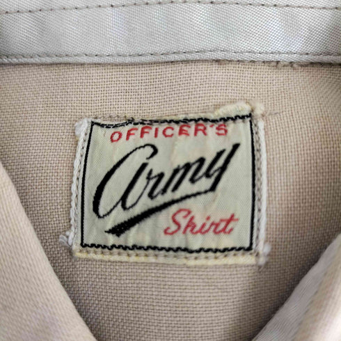 ARMY OF FICERS SHIRT エポレットレス ダブルフラップポケット 長袖 オフィサー シャツ メンズ 14 1/2 3