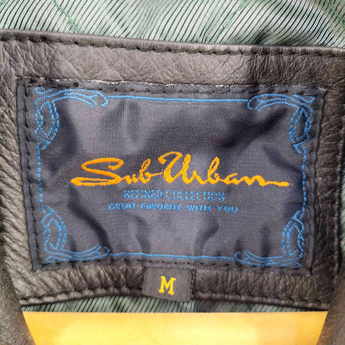 Sub Urban 牛革 比翼レザーコート メンズ M