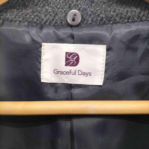 GRACEFUL DAYS アンゴラ混スタンドカラーコート レディース 15AR