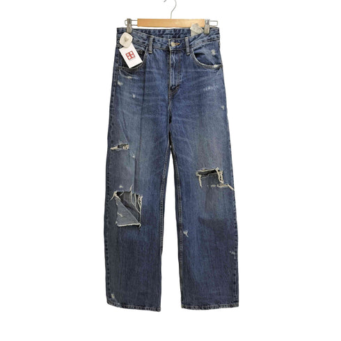 ザラ ZARA CURVED ハイウエストジーンズ バギーデニム レディース 36