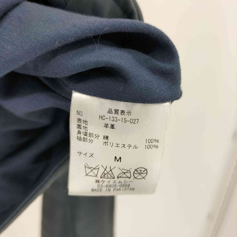 ラムレザーライダースジャケット メンズ M