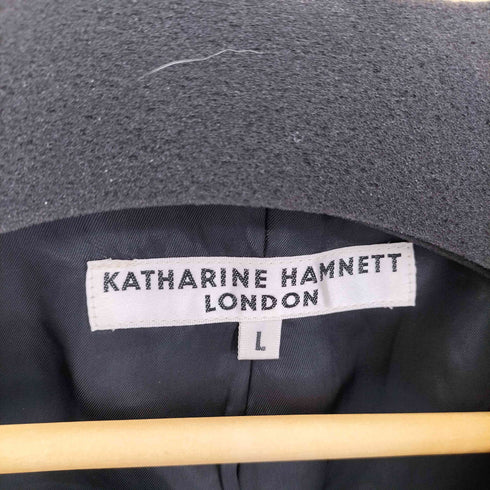 キャサリンハムネットロンドン KATHARINE HAMNETT LONDON ウール混 ベルテッドコート レディース L
