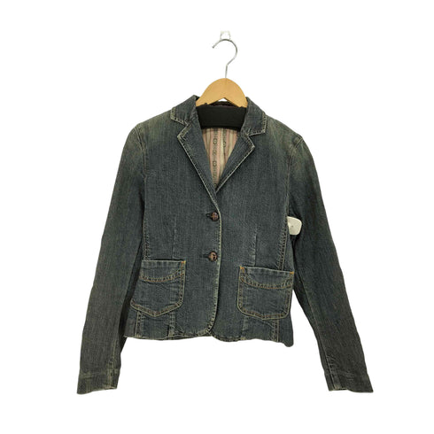 ギャップ Gap 00s OLD STRETCH デニムテーラードジャケット レディース 4