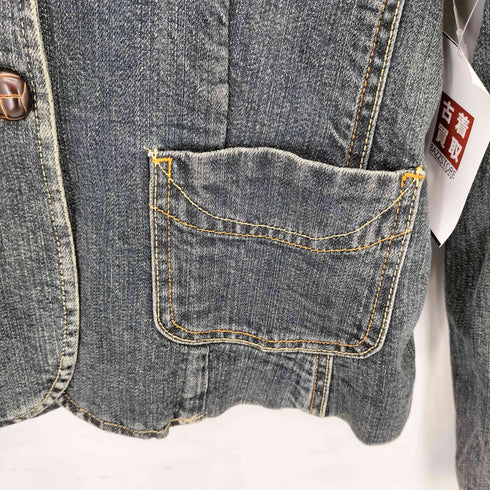 ギャップ Gap 00s OLD STRETCH デニムテーラードジャケット レディース 4