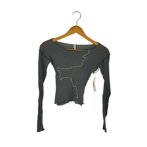 ベースレンジ BASERANGE VIEN LONG SLEEVE メロウフリル 長袖 カットソー レディース JPN:XS