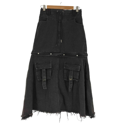 2WAY カットアウト デニムスカート レディース