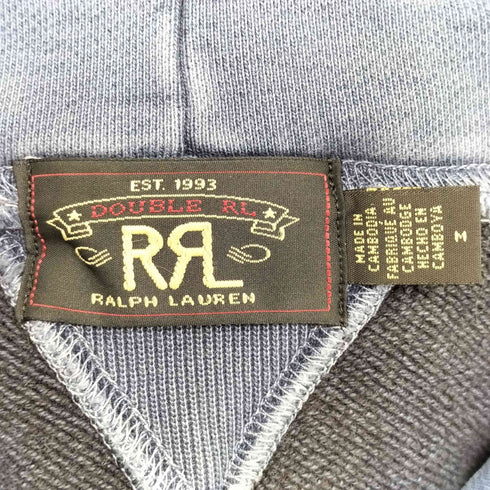 ダブルアールエルラルフローレン RRL RALPH LAUREN GARMENT-DYE FRENCH TERRY HOODIE ガーメントダイド フレンチテリーフーディ メンズ import:M