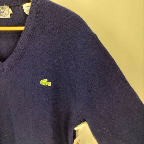 アイゾッドラコステ IZOD LACOSTE 70S ロゴワッペン Vネック ニット セーター メンズ import:L