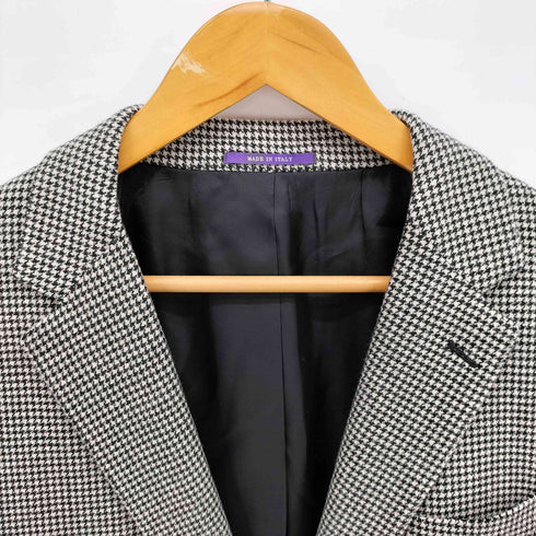 ラルフローレンパープルレーベル RALPH LAUREN PURPLE LABEL 24AW イタリア製 ハウンドトゥース シングル テーラードジャケット メンズ 42R