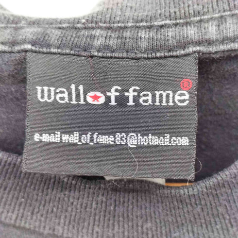 ウォールオブフェイム wall of fame 80-90S 企業 ロゴ 両面 プリント S/S Tシャツ 袖 裾 シングル メンズ import:M