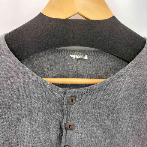 ネパール製 ヘンリーネックカットソー メンズ L