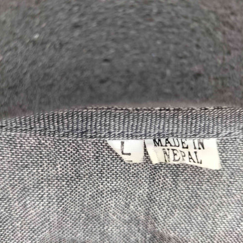 ネパール製 ヘンリーネックカットソー メンズ L