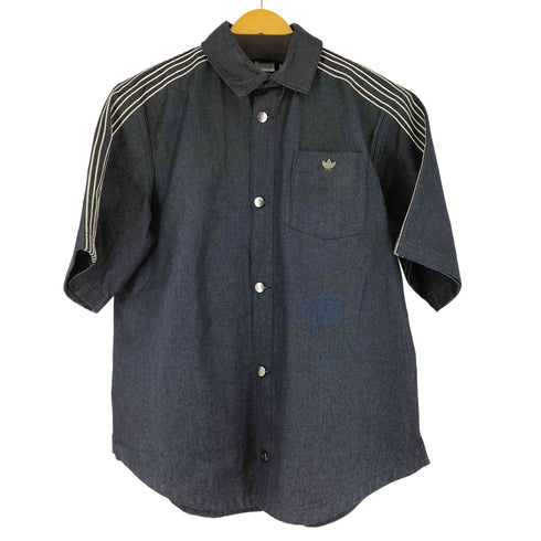 アディダス adidas 25SS サイドライン S/S デニムシャツ メンズ JPN:M