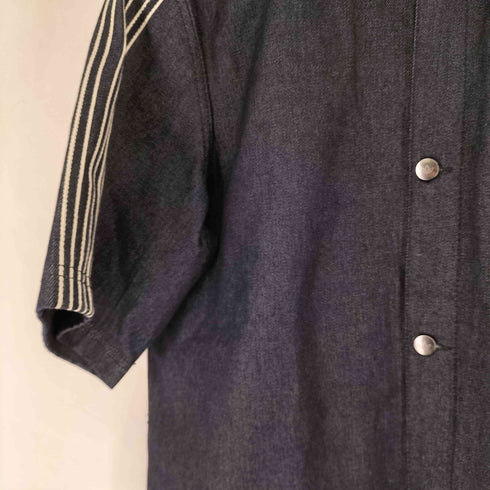 アディダス adidas 25SS サイドライン S/S デニムシャツ メンズ JPN:M