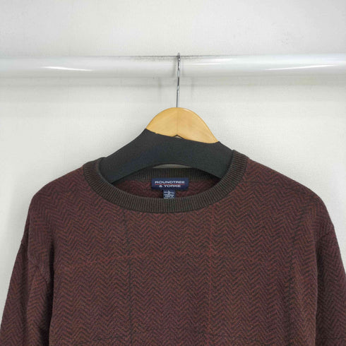 ラウンドツリーアンドヨーク roundtree&yorke 90S カシミヤ混 ヘリンボーンニット メンズ import:L