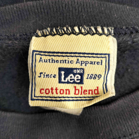 リー Lee 90-00s USA製 コットンポリ 刺繍 クルーネックスウェット レディース import:L