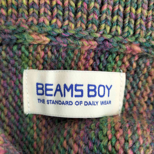 ビームスボーイ BEAMS BOY カスリ フリンジ カーディガン レディース