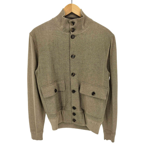 ラルフローレンパープルレーベル RALPH LAUREN PURPLE LABEL イタリア製 Woven Paneled Silk Cotton Cardigan メンズ import:S