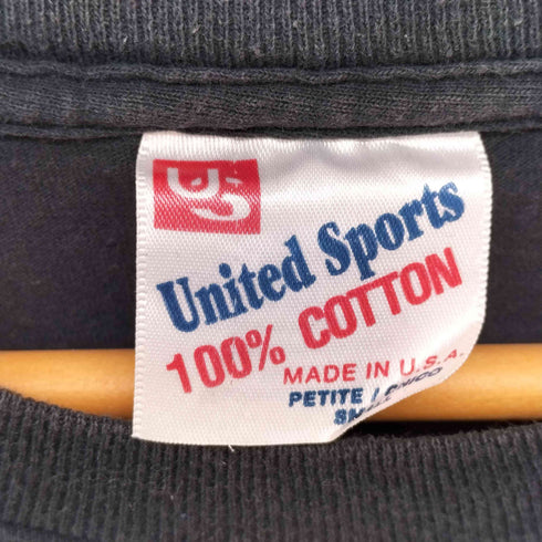 ユナイテッドスポーツ UNITED SPORTS 90S USA製 ロックバンド 両面 プリント クルーネック S/S Tシャツ 袖 裾 シングル メンズ import:S