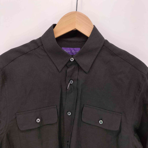 ラルフローレンパープルレーベル RALPH LAUREN PURPLE LABEL イタリア製 Double Pocket Long Sleeve Shirt メンズ import:S