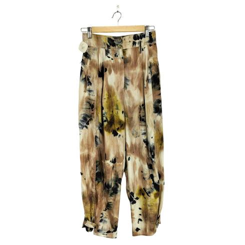 ザラ ZARA タイダイ柄タックワイドパンツ レディース USA XS