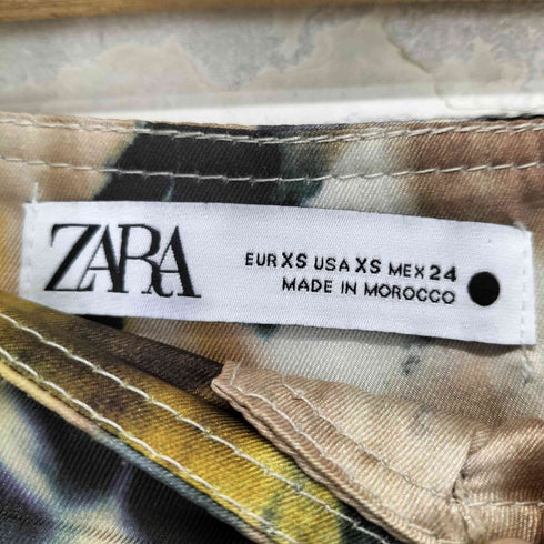 ザラ ZARA タイダイ柄タックワイドパンツ レディース USA XS