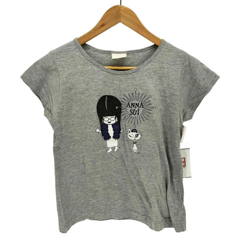 アナスイ ANNA SUI USA製 フロント プリント クルーネック S/S Tシャツ Y2K レディース