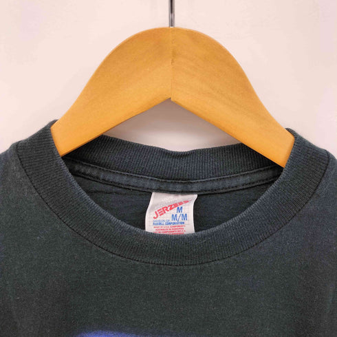 90S USA製 JERZEESボディ US ミュージシャン グラフィック プリント クルーネック S/S Tシャツ メンズ import:M