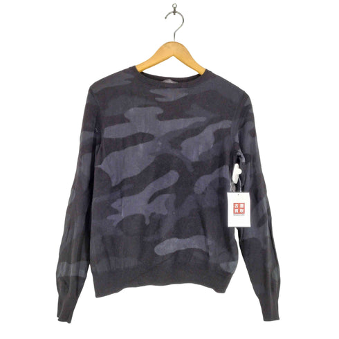 ヴァレンティノ Valentino シルクカシミア混 シャドーカモ柄クルーネックニット セーター メンズ import:M