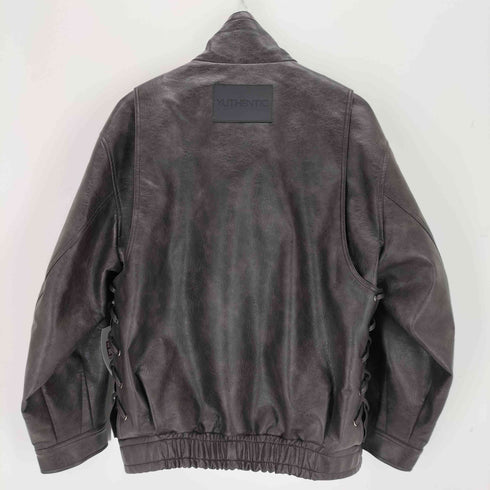 YUTHENTIC Eco-leather blue jumper レディース